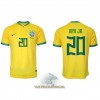 Officiële Voetbalshirt Brazilië Vini JR 20 Thuis WK 2022 - Heren